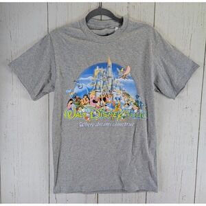 Disney Size Small Womens Gray Walt Disney‎ World Short Sleeve Top NWT